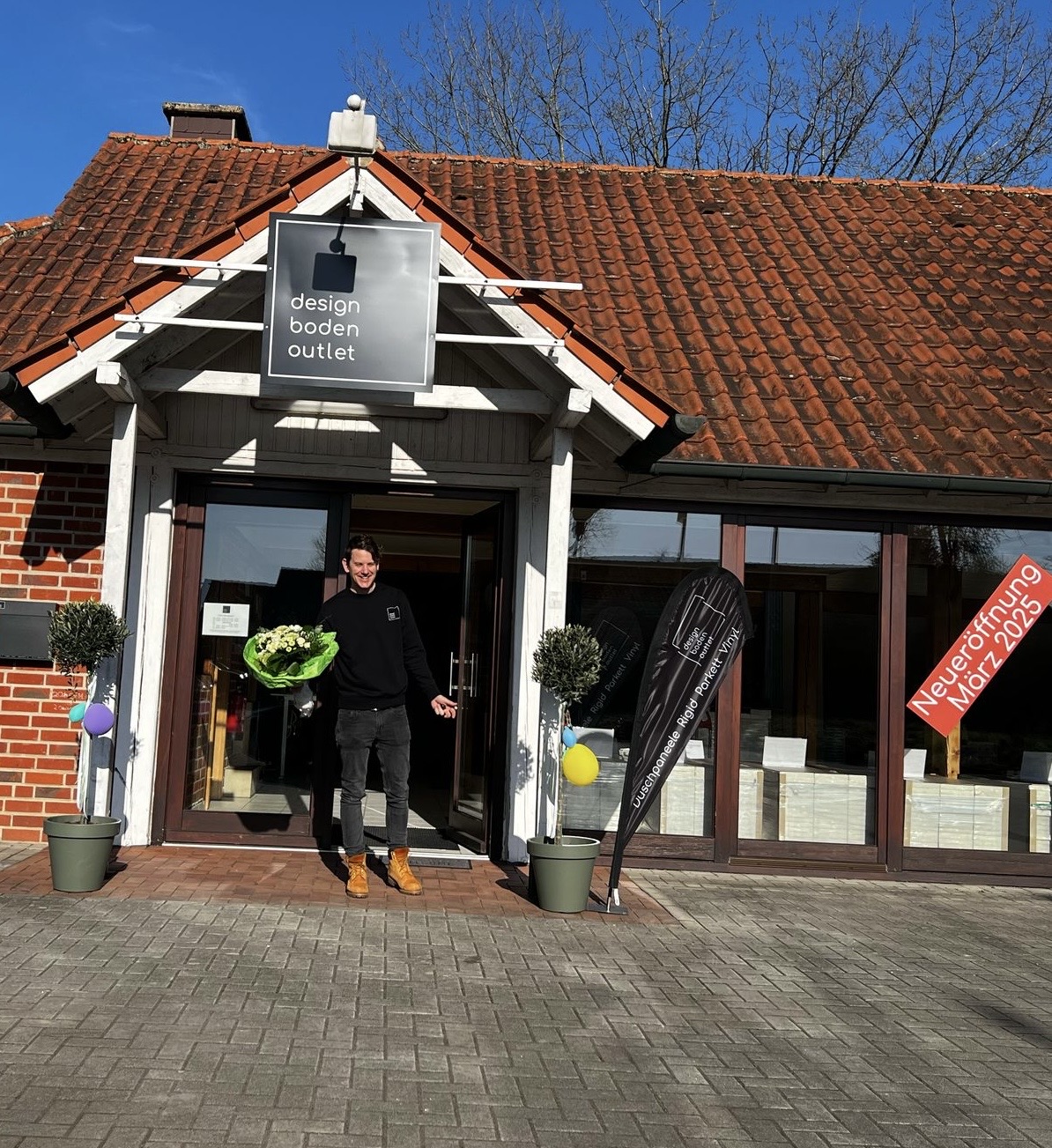 Bodenbelag-Ausstellung im Laden