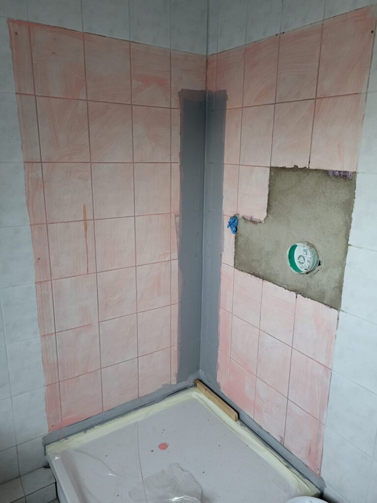 Vorher Dusche